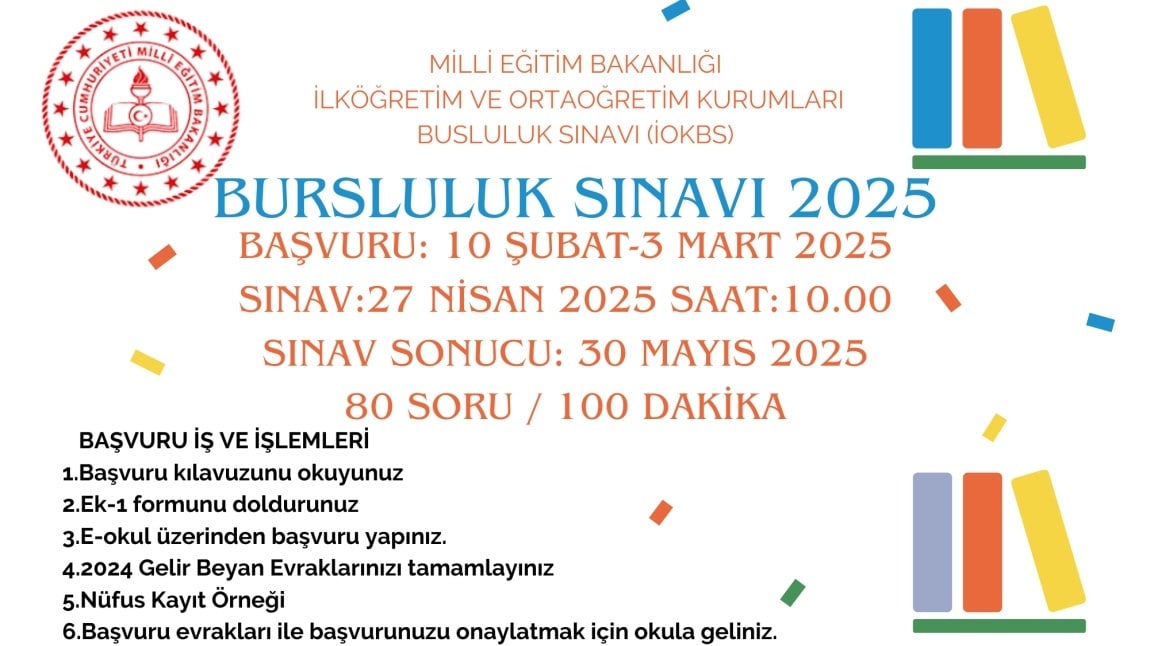 2025 Bursluluk Sınavı Başvuru İşlemleri